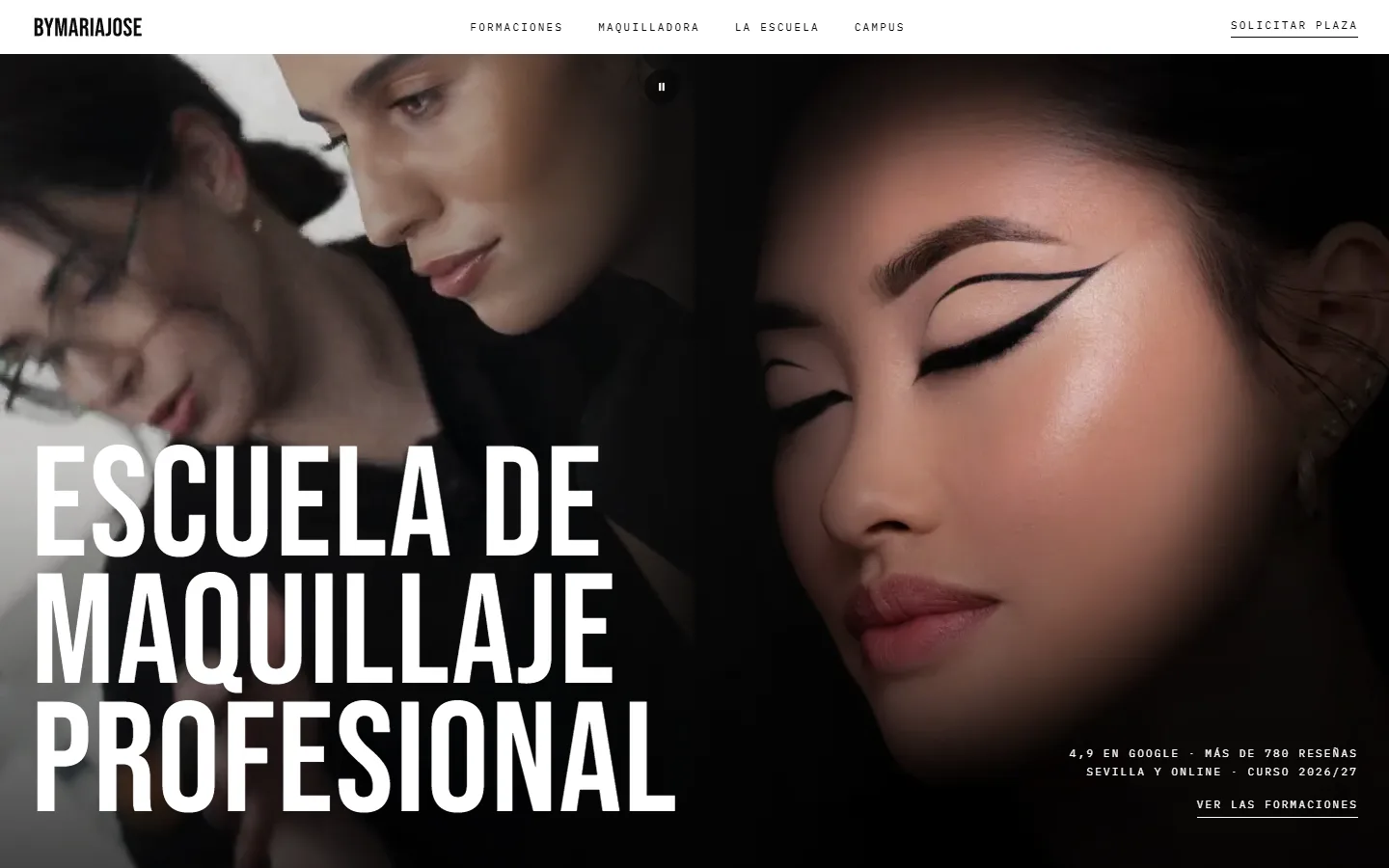 Web de bymariajose, vista en escritorio