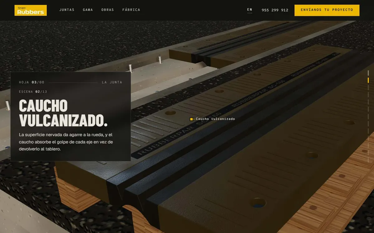 Grupo Rubbers: Caucho vulcanizado, modelo 3D