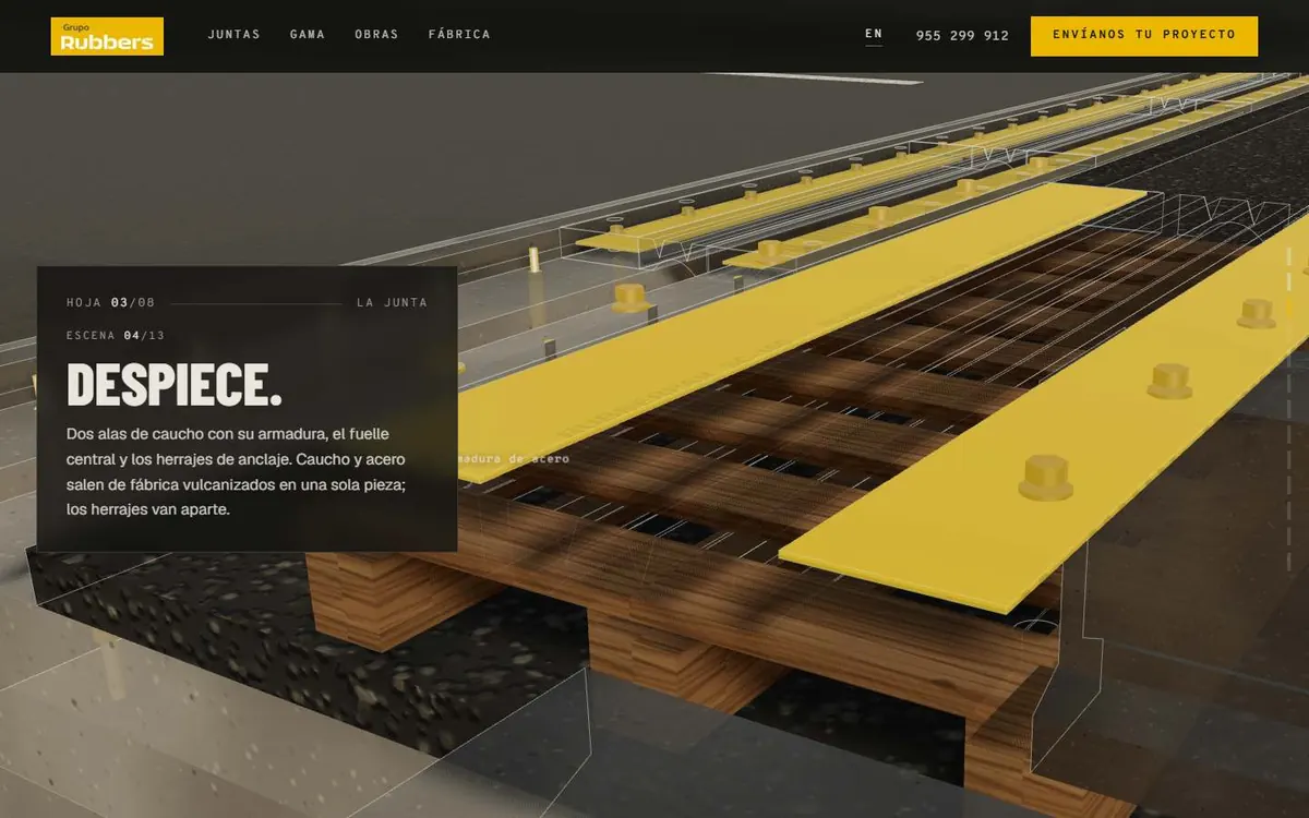 Grupo Rubbers: Despiece, modelo 3D