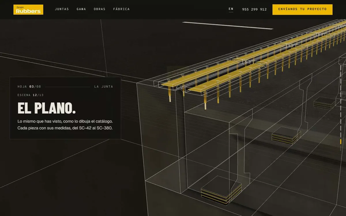 Grupo Rubbers: El plano, modelo 3D