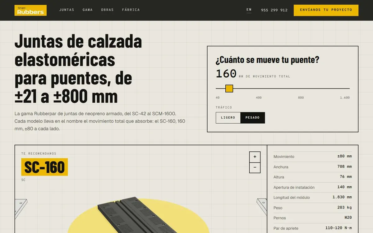 Grupo Rubbers: Muestrario de 36 modelos, modelo 3D