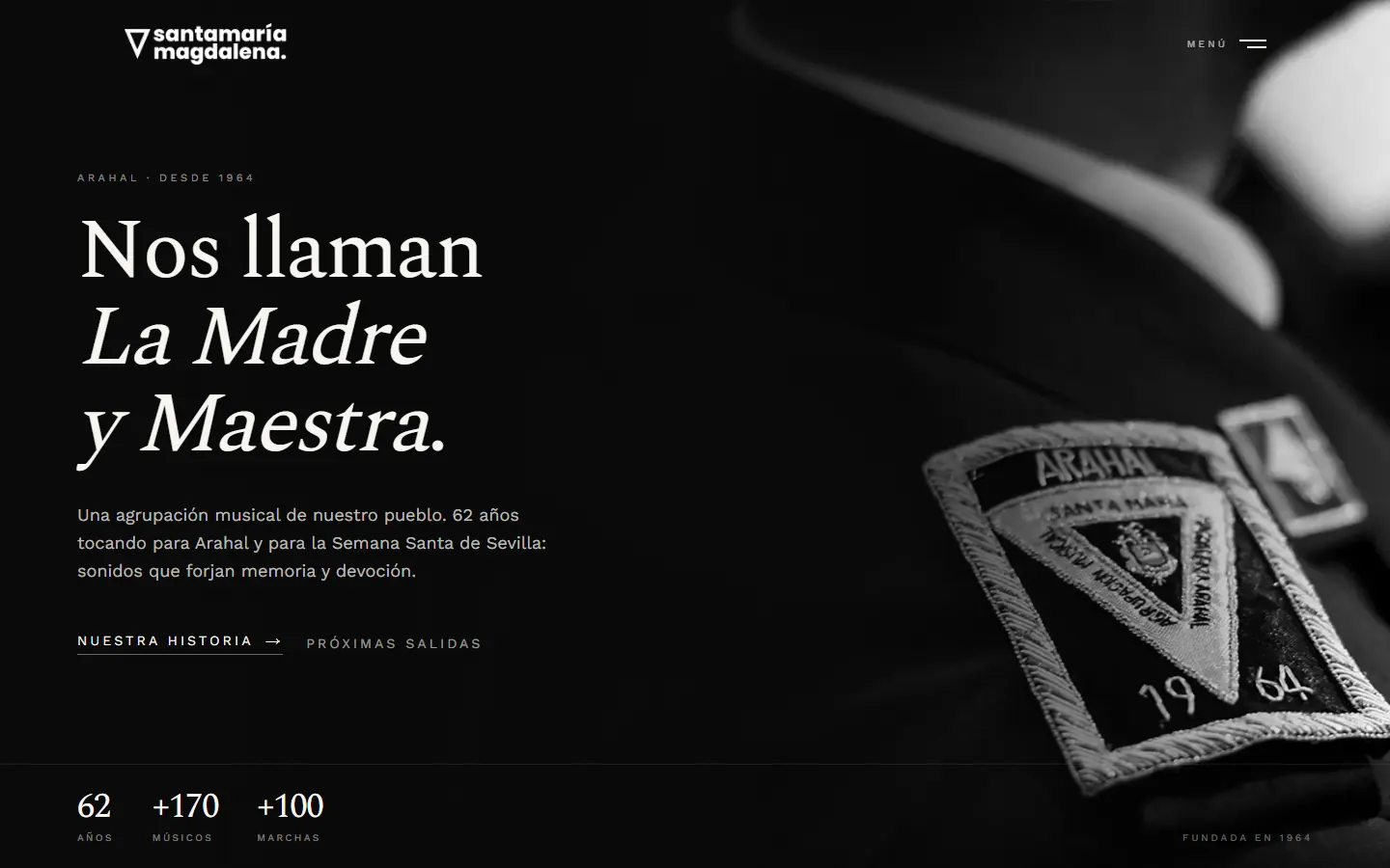 Web de Santa María Magdalena, vista en escritorio