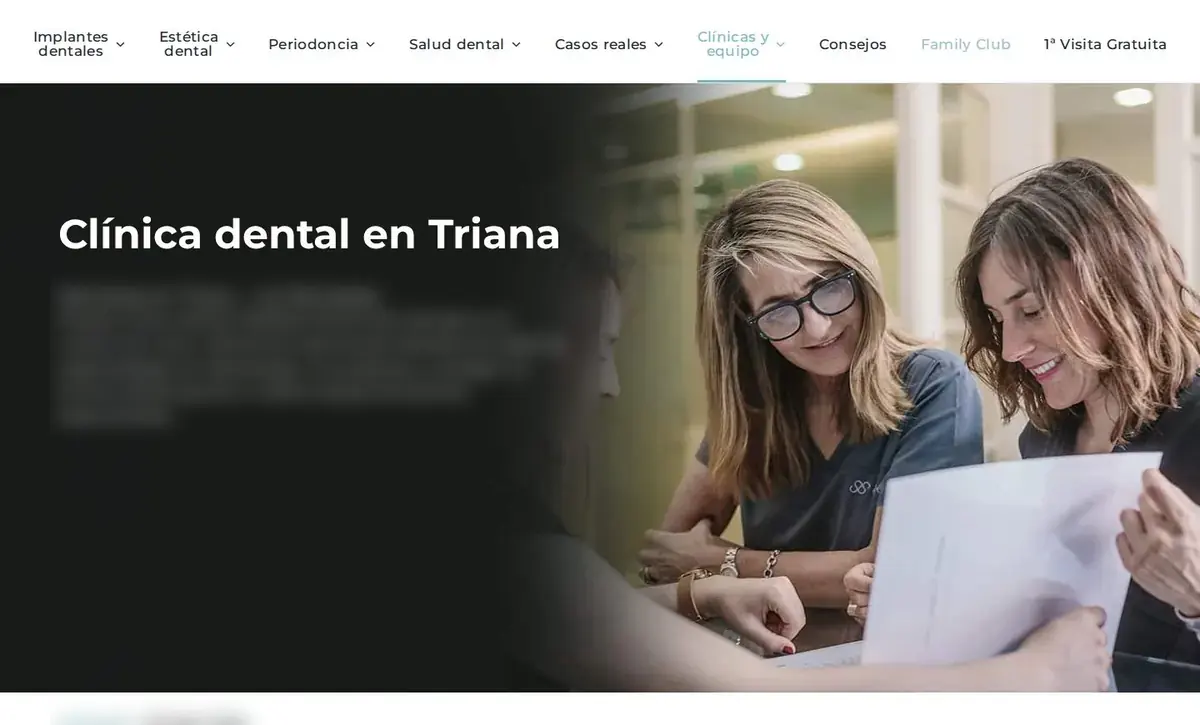 Web anterior — Clínica dental · Sevilla